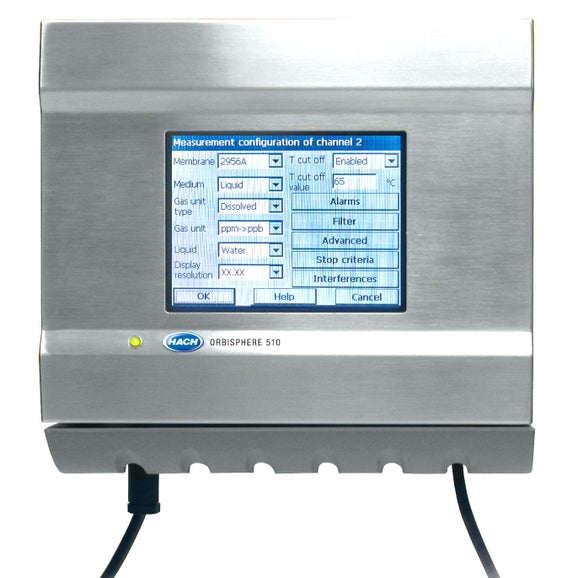 Orbisphere 510 Controller O₂ (EC), O₂ (EC), Wall Mount, 100-240 VAC, 0/4-20mA, Ext. Press.