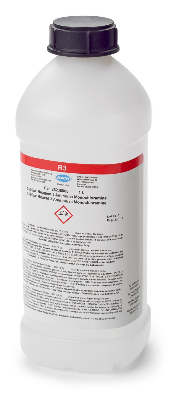 5500 sc Ammonia Monochloramine Reagent 3, 1 L