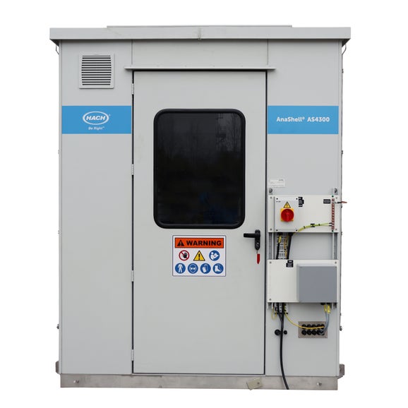 AnaShell walk-in Analytical Shelter Type AS4300, H=2.56m x W=2m x D=3m, for up to four analysers plus sample preconditioning, with window
