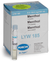 Menthol in distillate cuvette test 0.5-15 mg Menthol/100 mL
