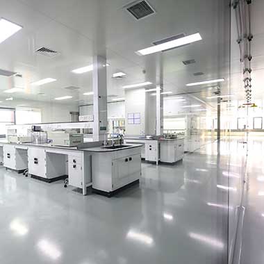 A lab with multiple sink stations, relies on clean-in-place sanitisation using a chlorine CIP solution.